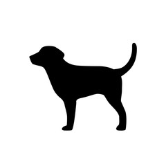 Dog silhouette vector. Farm animals collection. Pets.
