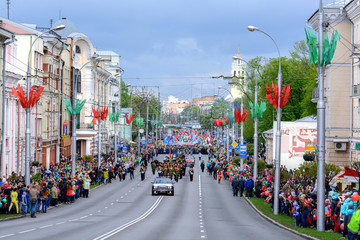 Victory Day celebration in Gomel. May 9. Belarus.