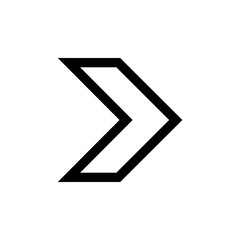 Fototapeta premium Arrow righ icon vector logo