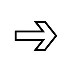 Arrow righ icon vector logo
