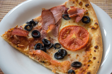 
delicious freshly baked italian pizza