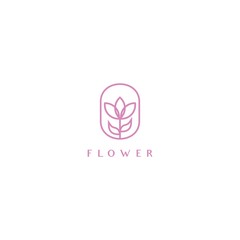 Flower Creative Monoline Logo Design
