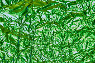 texture of mint foil in green light color
