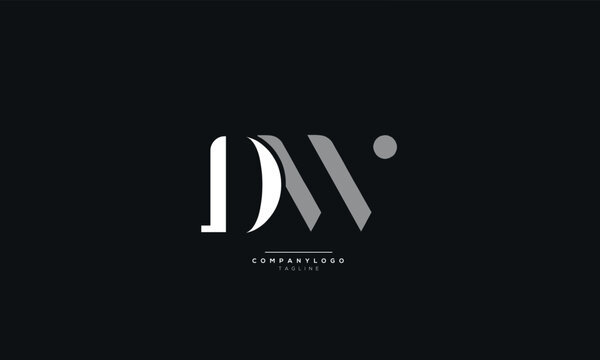 DW Letter Logo Design Icon Vector Symbol