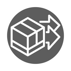 delivery cargo service logistic cardboard box block style icon
