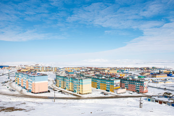 Anadyr, the capital of Chukotka autonomous district in Russia, sight from the hill nearby
