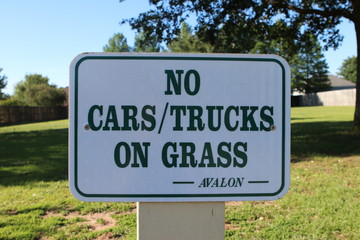 No Cars On Grass