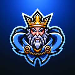 The royal king head mascot logo