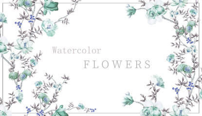 
Watercolor flowers