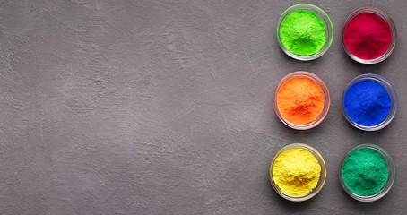 Bright colors for meeting spring at Holi