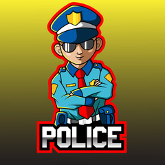 Police esport mascot logo design