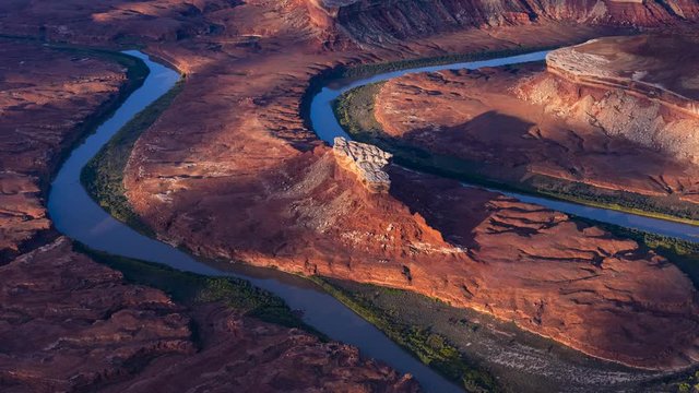Green River meanders in Canyonlands National Park in Utah, United States of America. America