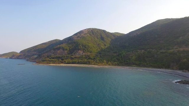 Aerial view of Nha Phu Bay, a paradise for nature lovers located in Nha Trang