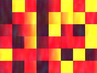 Abstract dynamic red yellow, pink black squares advertising modern background