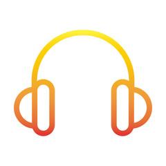 headphone music internet web technology interface gradient style icon