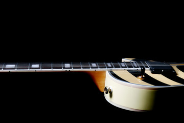 Guitar on black background