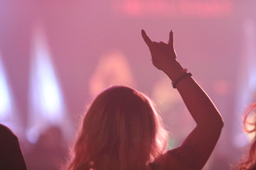 young woman dancing in nightclub