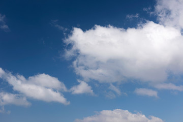 Blue sky with clouds.