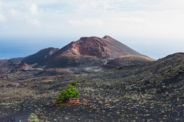 Volcano landscape of Volcán de Teneguía