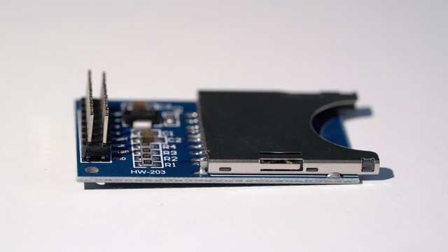 SD card reader circuit plate. Electronics components for diy arduino.