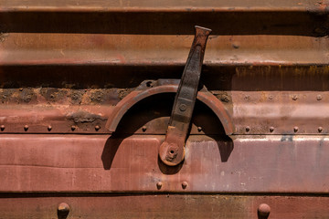 old rusty metal door handle