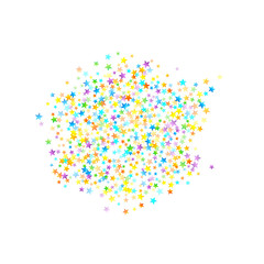 Rainbow Festive Confetti. Carnival Star Falling.