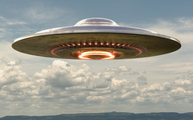 UFO niet-geïdentificeerd vliegend object uitknippad
