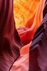Beautiful Colored Rock in Upper Antelope Canyon Arizona