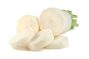 Radish isolated on white background ,include clipping path