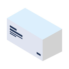 box carton packing isolated icon