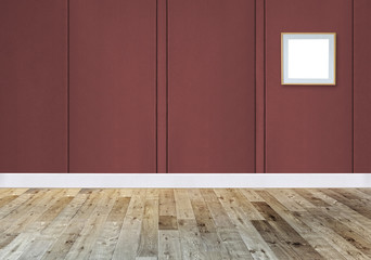 bright empty interior design, stone wall. 3D illustration