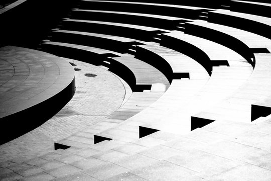 Full Frame Shot Of Modern Amphitheater