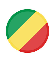 Flag of the Republic of the Congo, official colors and proportion correctly. Republic of the Congo flag. Vector illustration. EPS10. Republic of the Congo flag vector icon, simple