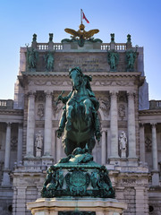 Obraz premium Vienna, Austria - May 18, 2019 - The Hofburg Palace is a complex of palaces from the Habsburg dynasty located in Vienna, Austria.