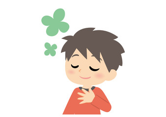 男子の表情　おだやか