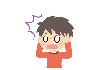 男子の表情　ショック