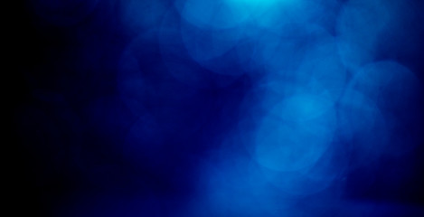 Abstract Blue Background of Blurred Circles