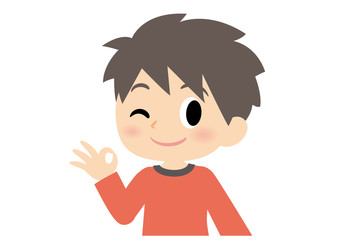 男子の表情　OK