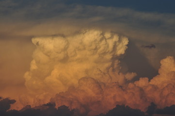 storm clouds in the sunset