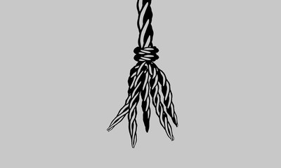 black and white rope