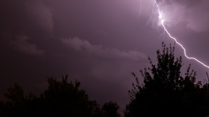 Photography of thunderstorms and lightning at Souffelweyersheim