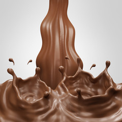 3d rendering,tasty,wave,sweet,creamy,closeup,fluid,flowing,isolated,food,drink,cocoa,liquid,brown,drop,splashing,dark,splash,chocolate,hot,black,background,abstract,design,illustration,light,color,cir