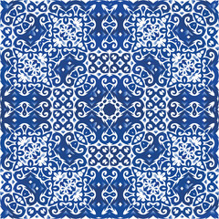 Ornamental azulejo portugal tiles decor.