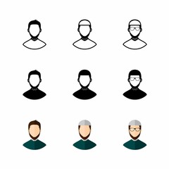 Muslim Icon : Suitable for Islamic Theme, People Theme,  Infographics and Other Graphic Related Assets.