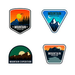mountain anda nature logo design