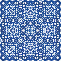 Decorative color ceramic azulejo tiles.