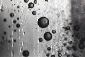 black and white abstraction of drops