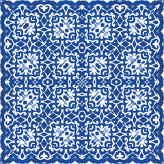 Antique azulejo tiles patchwork.