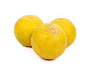 Fresh orange fruit isolated on white background