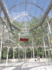 The Glass Palace = Palacio de Cristal - conservatory in Buen Retiro Park Madrid Spain